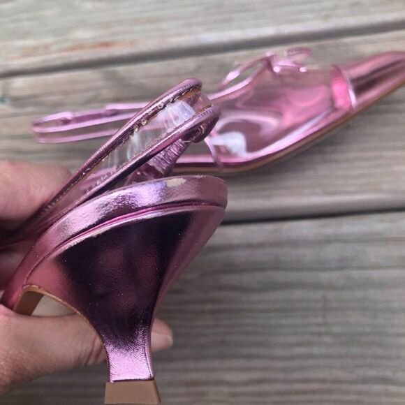 MARC JACOBS Slingback Kitten-heel Pumps 37.5 - Picture 6 of 12